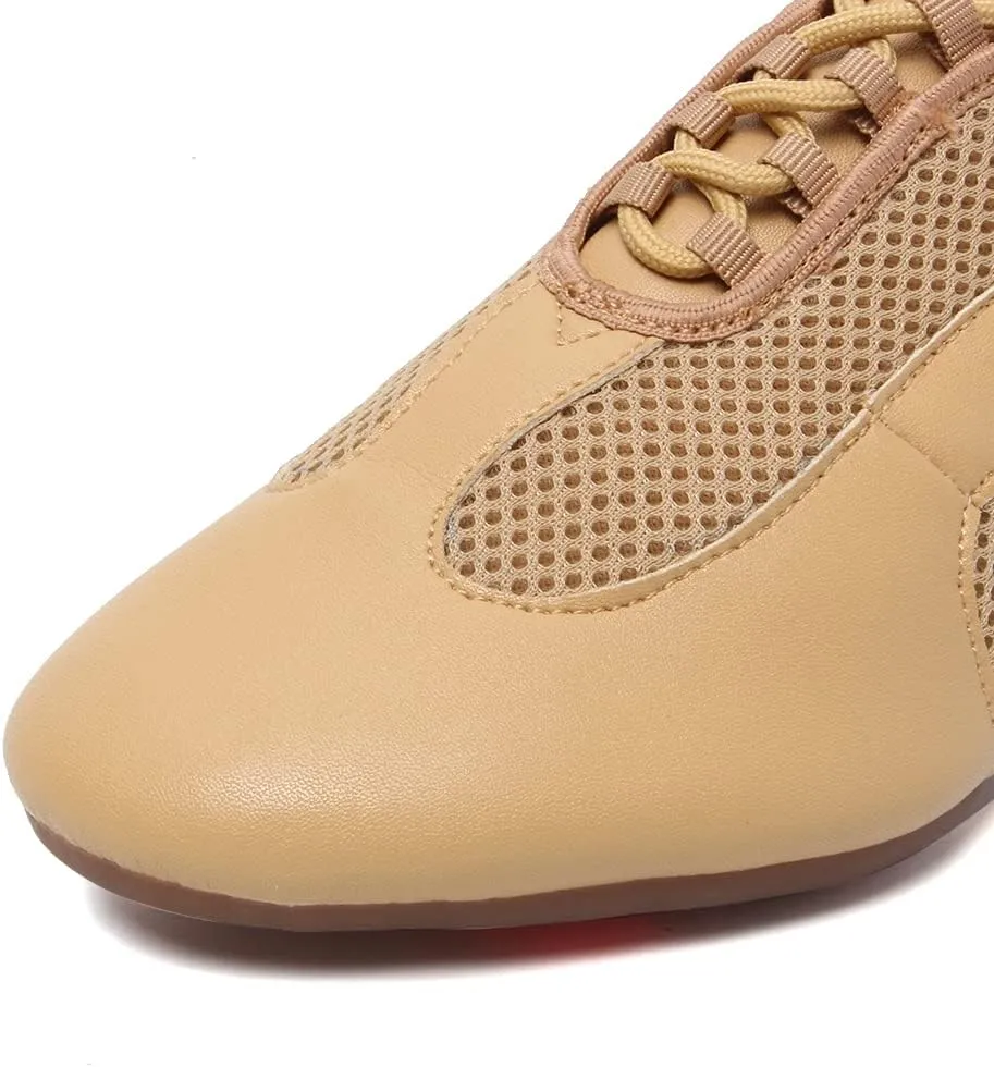 DKZSYIM Women&Men Ballroom Dance Practice Shoes Closed Toe Latin Tango Modern Dance Teaching Shoes,Model WZSP709