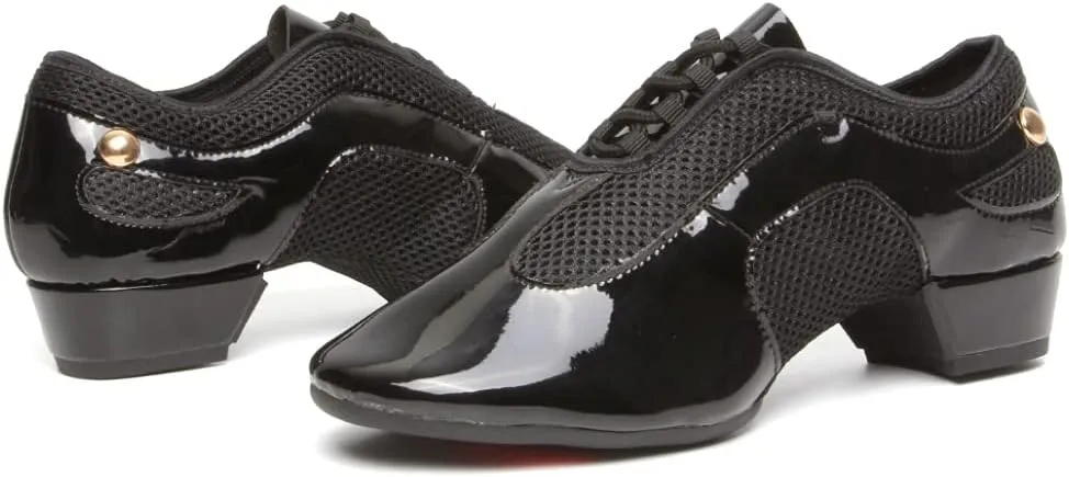 DKZSYIM Women&Men Ballroom Dance Practice Shoes Closed Toe Latin Tango Modern Dance Teaching Shoes,Model WZSP709