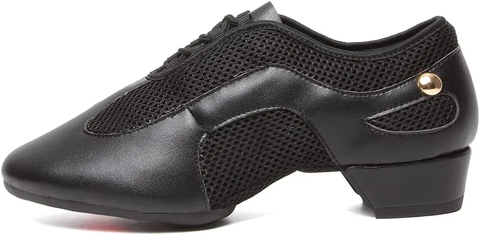DKZSYIM Women&Men Ballroom Dance Practice Shoes Closed Toe Latin Tango Modern Dance Teaching Shoes,Model WZSP709