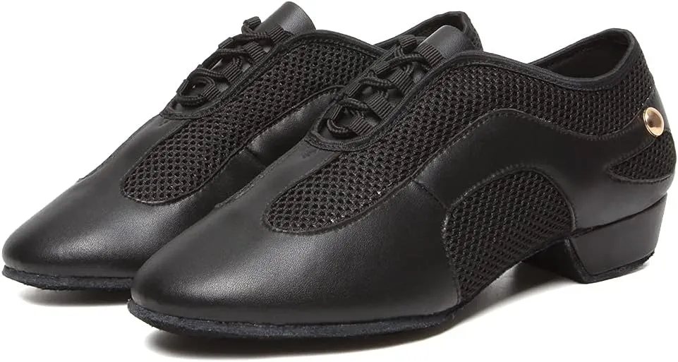 DKZSYIM Women&Men Ballroom Dance Practice Shoes Closed Toe Latin Tango Modern Dance Teaching Shoes,Model WZSP709