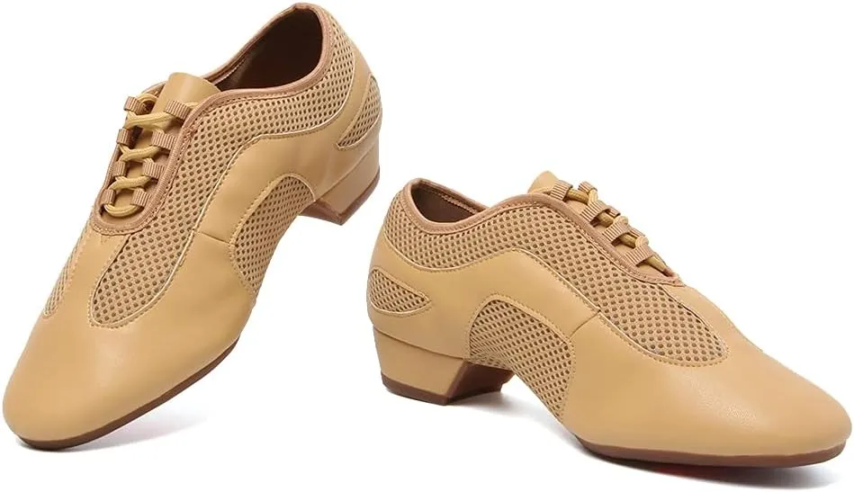 DKZSYIM Women&Men Ballroom Dance Practice Shoes Closed Toe Latin Tango Modern Dance Teaching Shoes,Model WZSP709