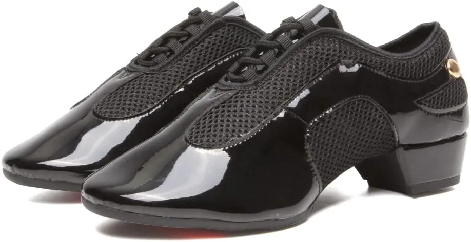 DKZSYIM Women&Men Ballroom Dance Practice Shoes Closed Toe Latin Tango Modern Dance Teaching Shoes,Model WZSP709