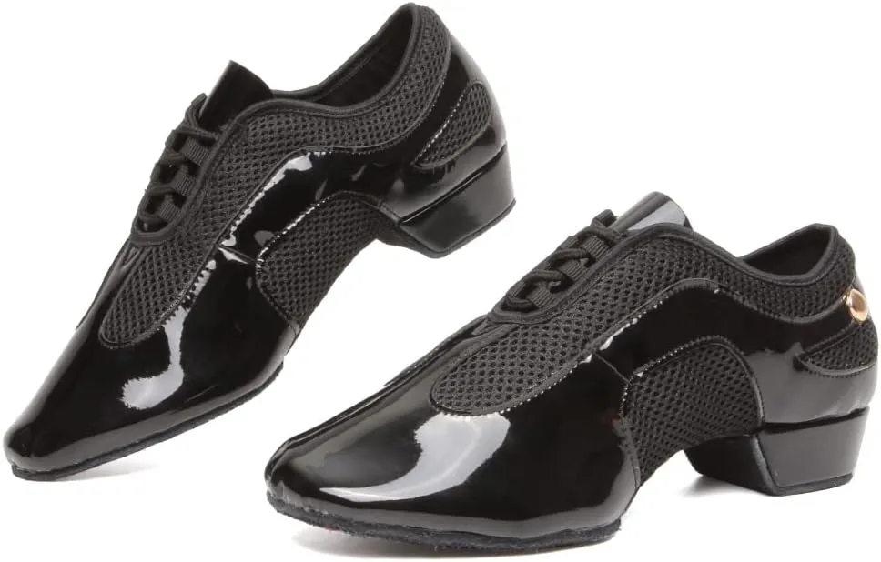 DKZSYIM Women&Men Ballroom Dance Practice Shoes Closed Toe Latin Tango Modern Dance Teaching Shoes,Model WZSP709