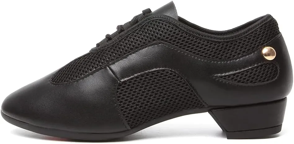 DKZSYIM Women&Men Ballroom Dance Practice Shoes Closed Toe Latin Tango Modern Dance Teaching Shoes,Model WZSP709