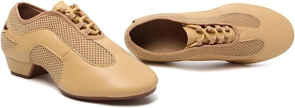 DKZSYIM Women&Men Ballroom Dance Practice Shoes Closed Toe Latin Tango Modern Dance Teaching Shoes,Model WZSP709