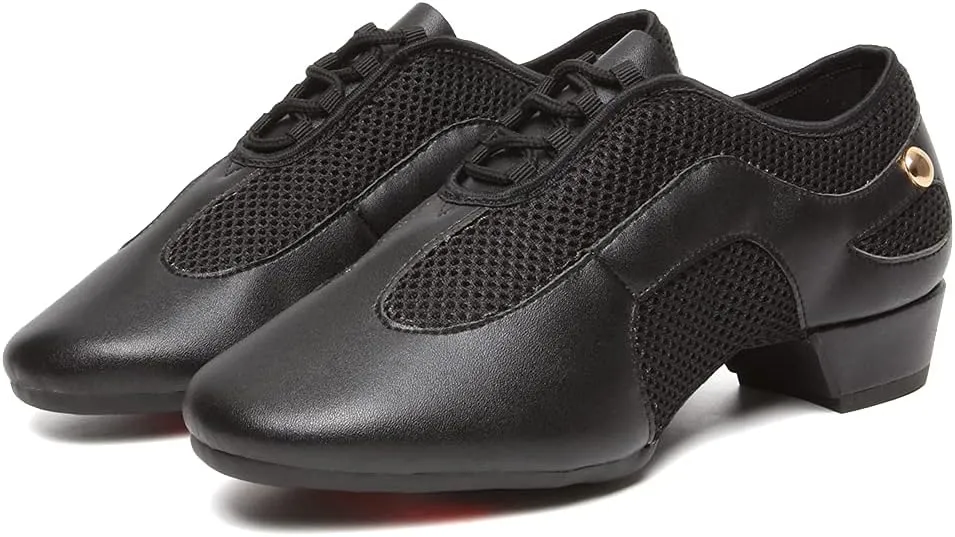 DKZSYIM Women&Men Ballroom Dance Practice Shoes Closed Toe Latin Tango Modern Dance Teaching Shoes,Model WZSP709