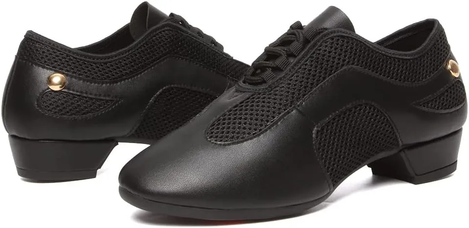 DKZSYIM Women&Men Ballroom Dance Practice Shoes Closed Toe Latin Tango Modern Dance Teaching Shoes,Model WZSP709