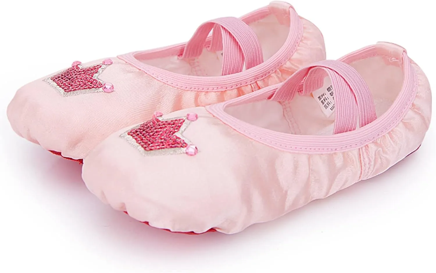 Girls Ballet Shoes Glitter Split-Sole Dance Slippers Toddler Kid Practic Flat Soft Lightweight Shoes with Elastic
