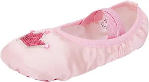 Girls Ballet Shoes Glitter Split-Sole Dance Slippers Toddler Kid Practic Flat Soft Lightweight Shoes with Elastic