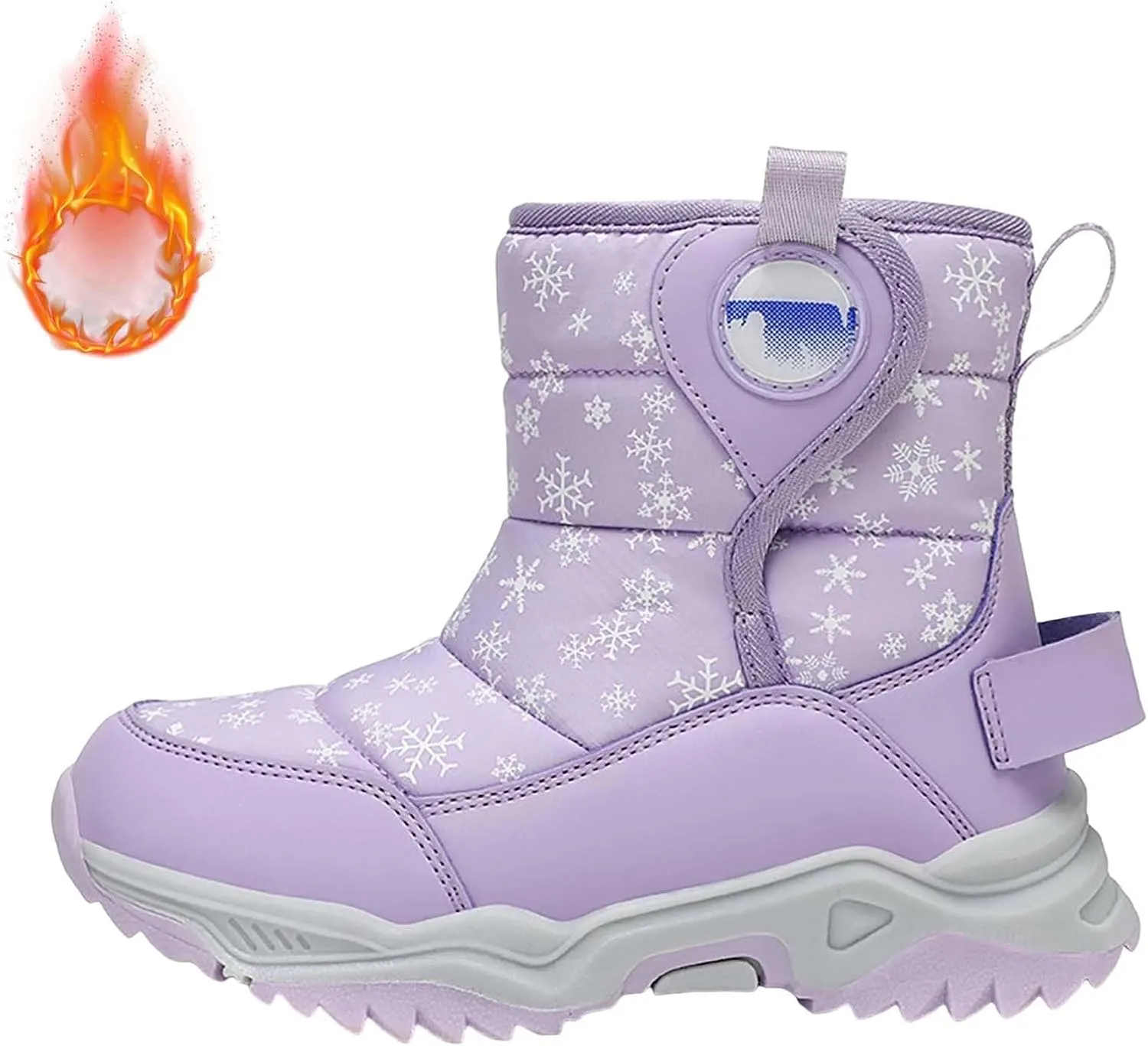 Girls Boys Snow Boots Outdoor Warm Comfortable Non Slip Mid Calf Padded Small Big Kids Winter Big Kids Mid Calf Boots