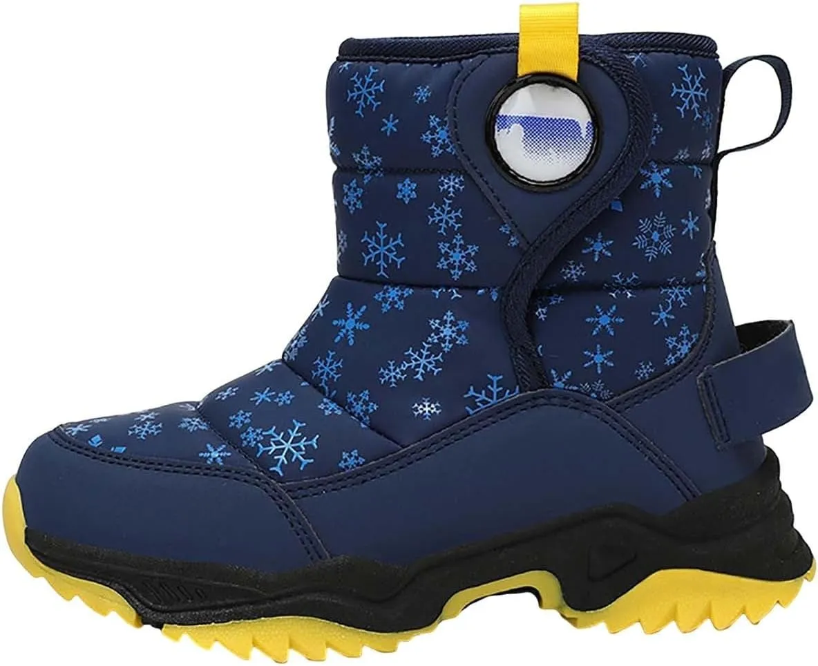 Girls Boys Snow Boots Outdoor Warm Comfortable Non Slip Mid Calf Padded Small Big Kids Winter Big Kids Mid Calf Boots