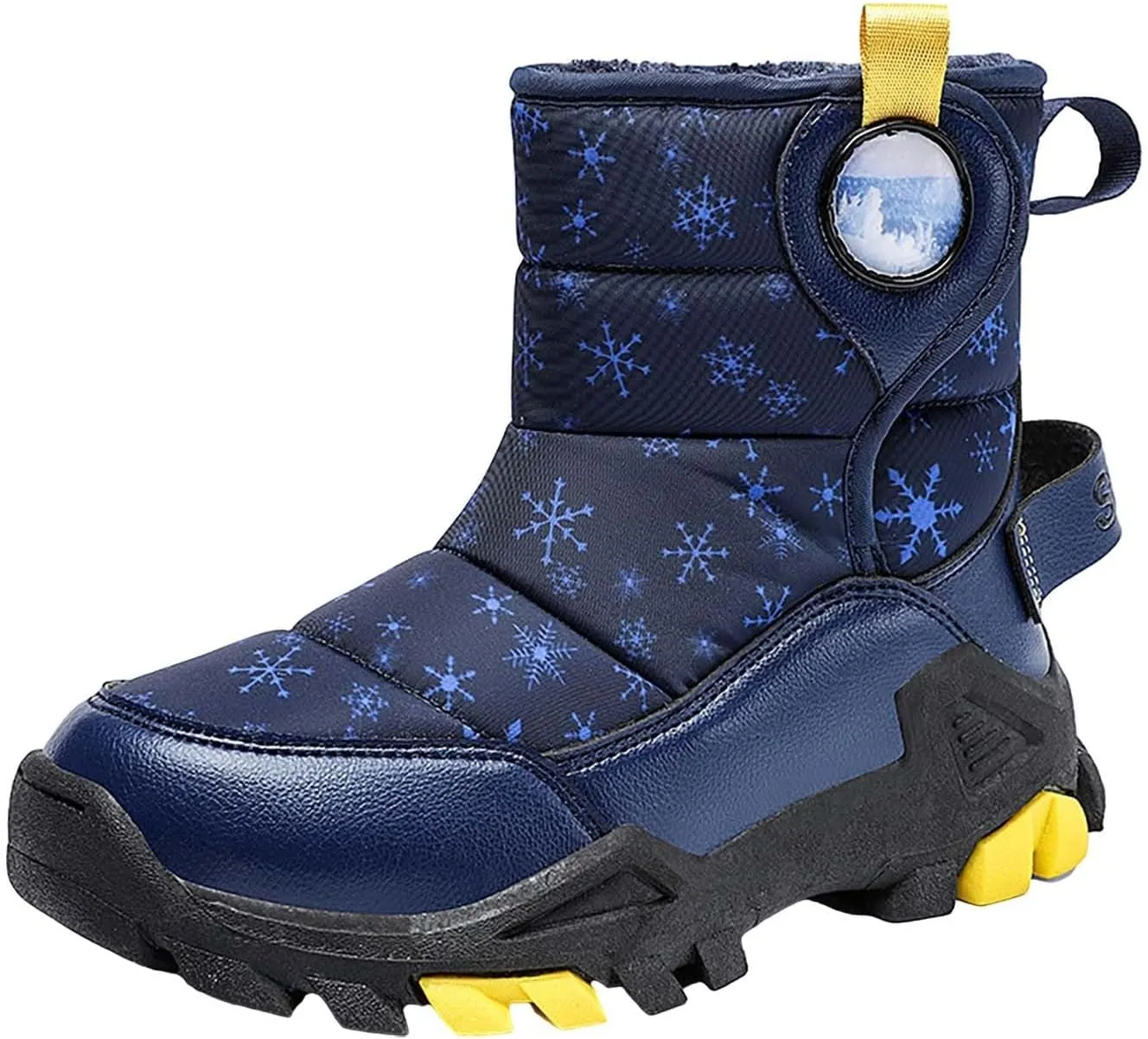Girls Boys Snow Boots Outdoor Warm Comfortable Non Slip Mid Calf Padded Small Big Kids Winter Shoes Big Kid