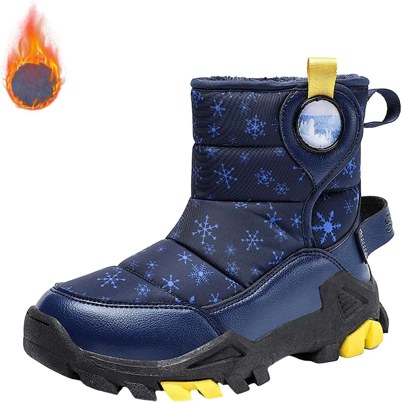Girls Boys Snow Boots Outdoor Warm Comfortable Non Slip Mid Calf Padded Small Big Kids Winter Shoes Big Kid