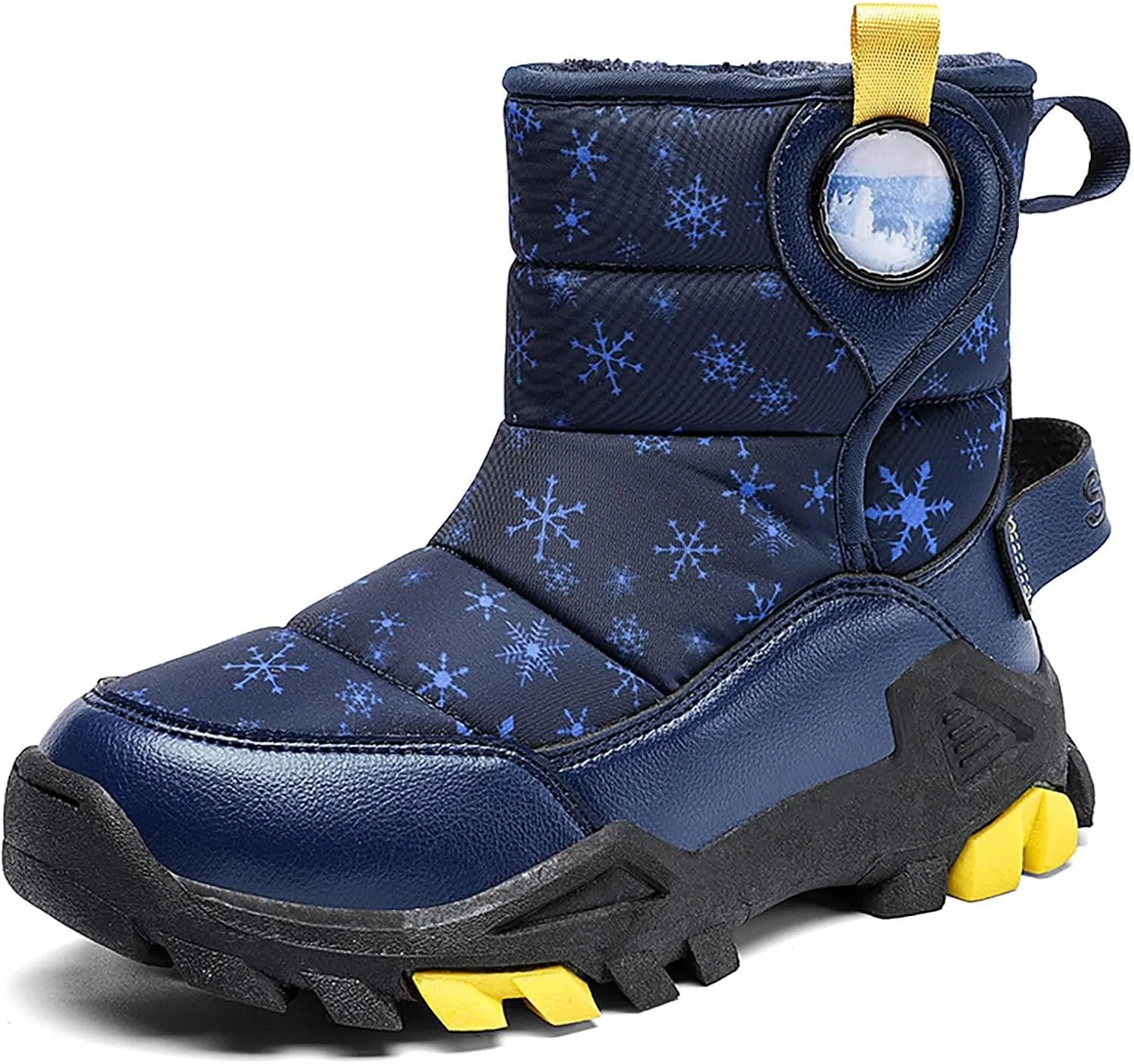 Girls Boys Snow Boots Outdoor Warm Comfortable Non Slip Mid Calf Padded Small Big Kids Winter Shoes Big Kid