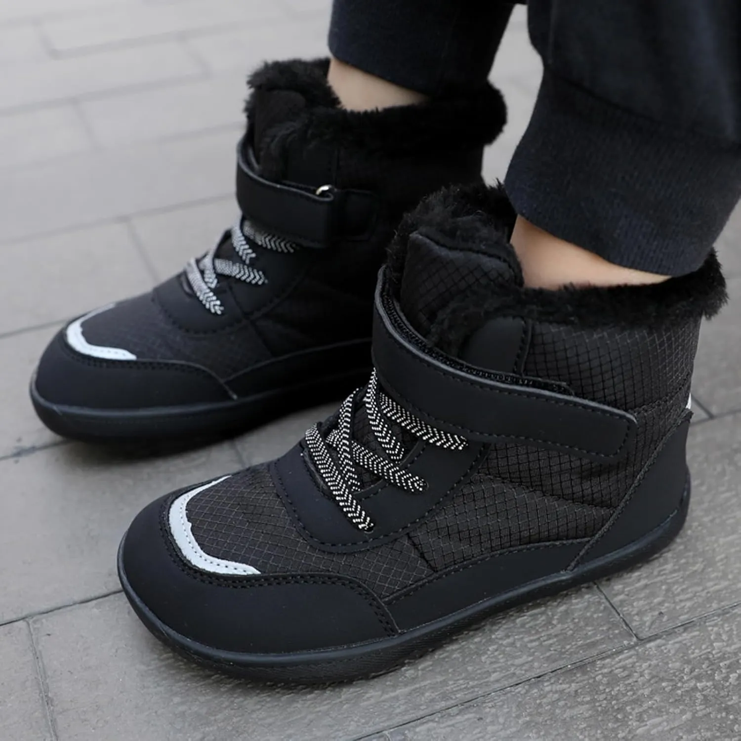 Girls Boys Winter Snow Boots - Comfortable Warm Toddler Winter Shoes Waterproof Kids Ankle Booties Outdoor Walking