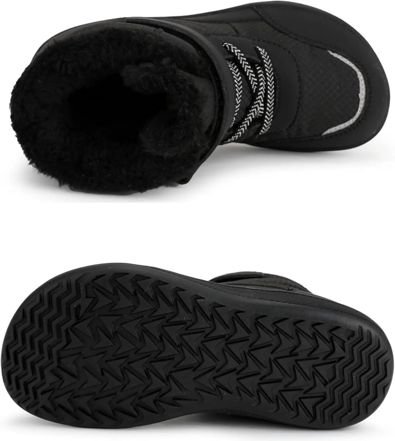 Girls Boys Winter Snow Boots - Comfortable Warm Toddler Winter Shoes Waterproof Kids Ankle Booties Outdoor Walking
