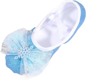 Girls Glitter Ballet Shoes Ballet Slipper with Bow Toddler Mary Jane Flat?? Shoes Ballerina Dress Shoes for Dance