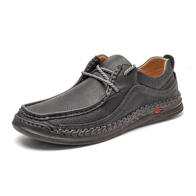 Handmade Casual Sneakers Comfort Soft Leather Loafers Men Leather Shoes
