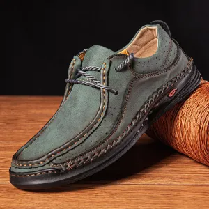Handmade Casual Sneakers Comfort Soft Leather Loafers Men Leather Shoes
