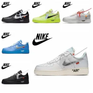 High quality Airs Force 1 AF1 X white comfortable and breathable sneakers for men and women outdoor sneakers