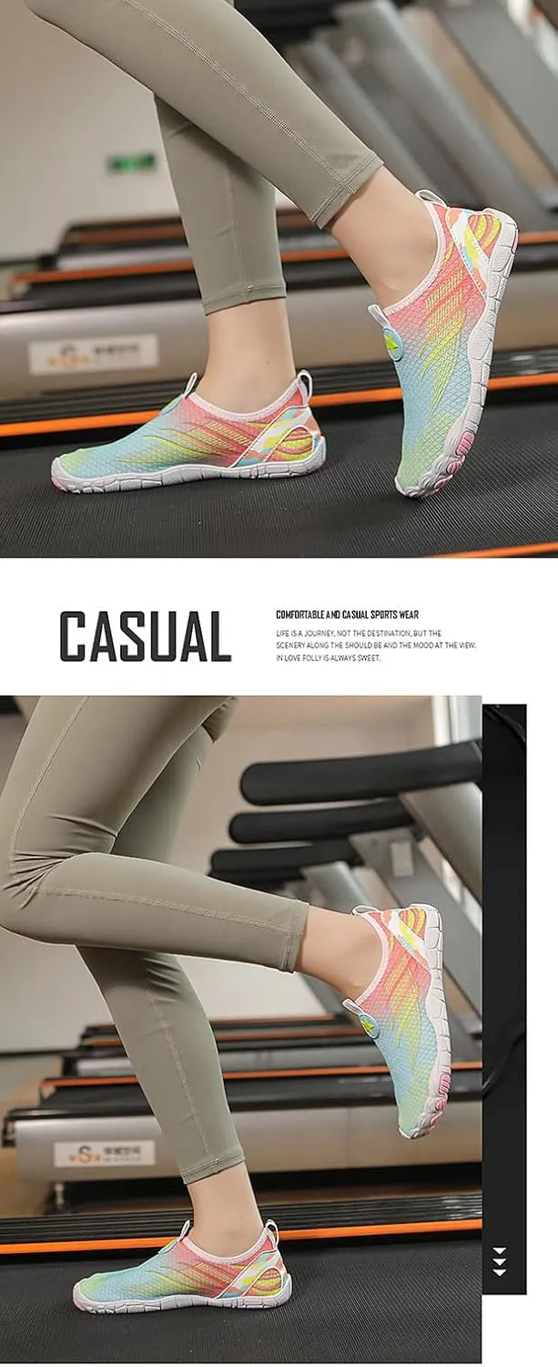 Hike Barefoot Shoes for Women Breathable Non-Slip Athletic Footwear Quick Dry Comfortable Wide Toe Grounding Shoes Lightweight Beach Pool Aqua Swim Surf Diabetic Walking Shoe