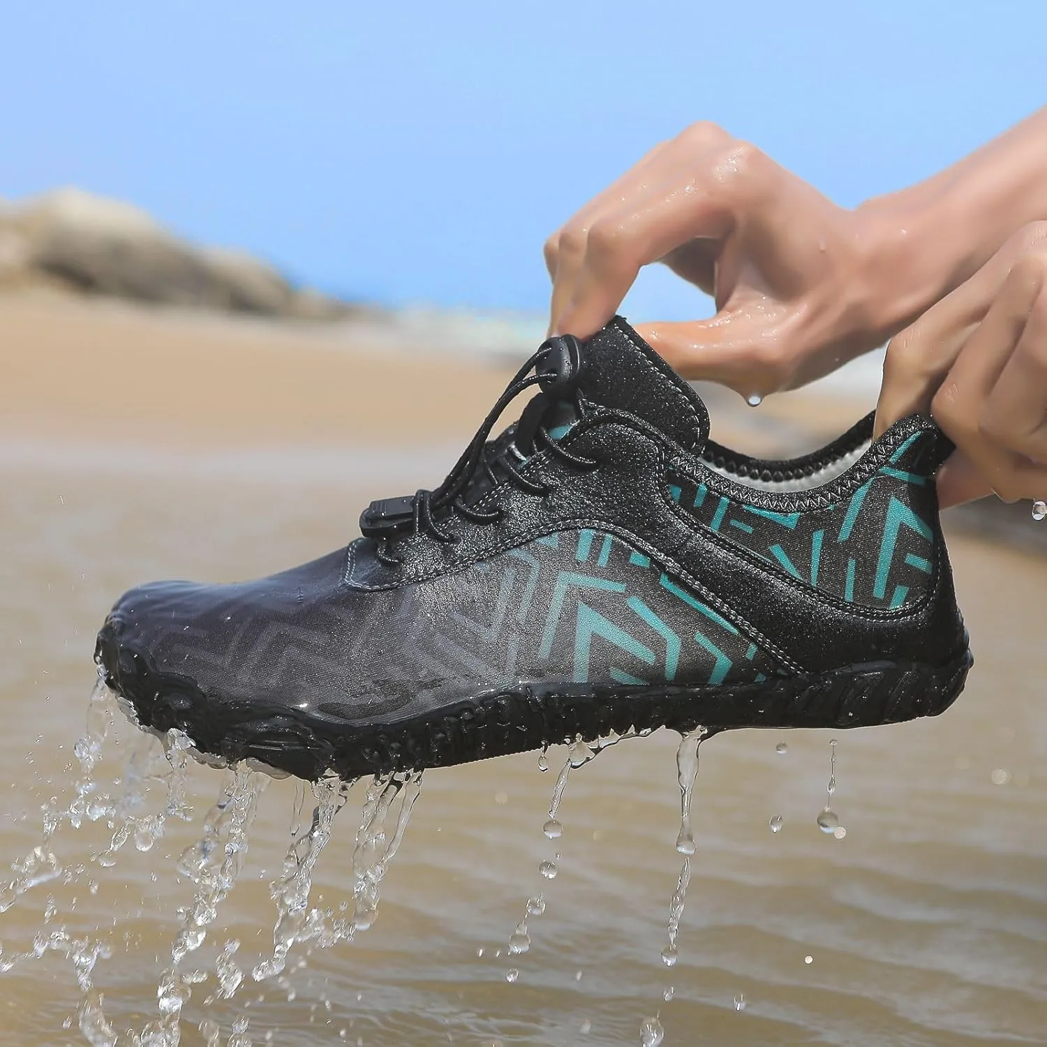 Hike Barefoot Shoes Womens Mens Anti-Slip Grounded Footwear Unisex Quick-Dry Wide Toe Box Healthy Breathable Sneaker Beach Pool Aqua Swim Surf Walking Hiking Shoes