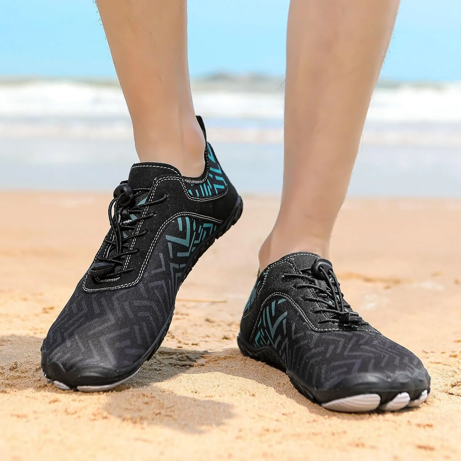 Hike Barefoot Shoes Womens Mens Anti-Slip Grounded Footwear Unisex Quick-Dry Wide Toe Box Healthy Breathable Sneaker Beach Pool Aqua Swim Surf Walking Hiking Shoes