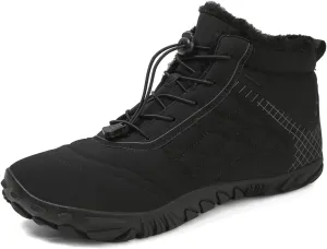 Hike Winter Footwear Barefoot Shoes, Hickened Warm Fur Lined Waterproof and Non-Slip Hiking Cotton Boots, Unisex Winter Snow Boots