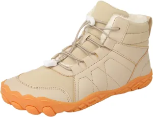 Hike Winter Footwear Barefoot Shoes, Hickened Warm Fur Lined Waterproof and Non-Slip Hiking Cotton Boots, Unisex Winter Snow Boots