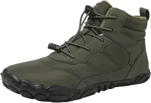 Hike Winter Footwear Barefoot Shoes, Hickened Warm Fur Lined Waterproof and Non-Slip Hiking Cotton Boots, Unisex Winter Snow Boots