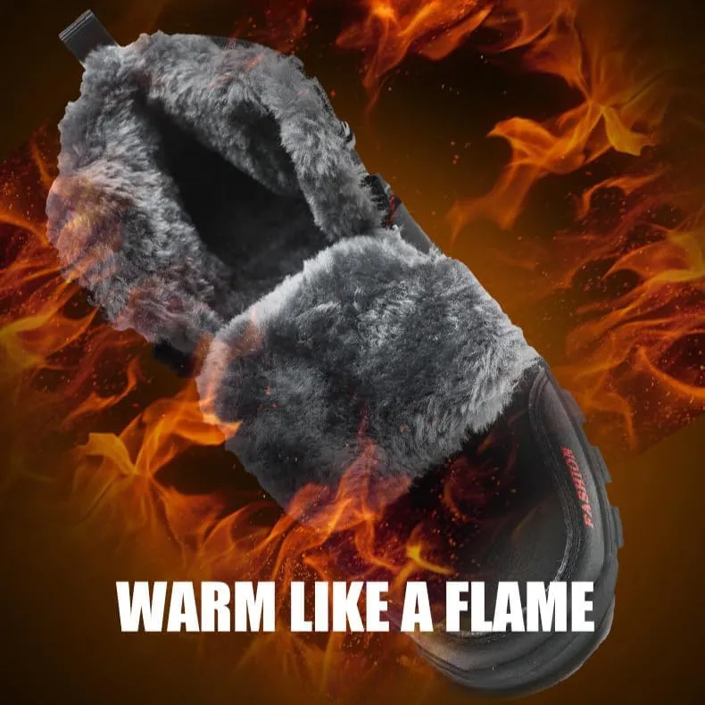 Hiking Boots Mens Winter Boots Snow Shoes Casual Lightweight Waterproof Snow Boots Anti-Slip Fur Lined Trekking Backpacking Comfortable Outdoor
