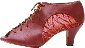 HROYL Women Latin Practice Dance Shoes Salsa Performance Wedding Party Dance Shoes,Model YCL264