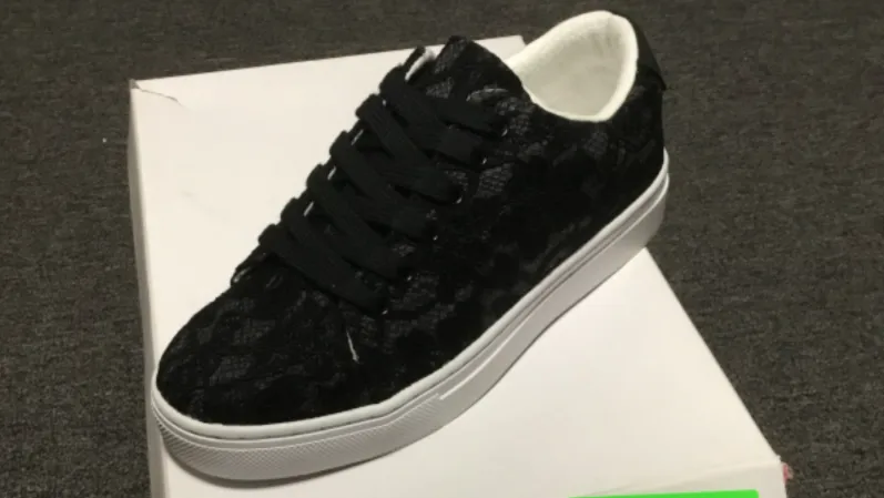 Isaac Mizrahi Live! Lace-Up Floral Lace Sneakers
