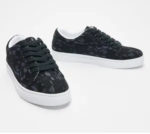 Isaac Mizrahi Live! Lace-Up Floral Lace Sneakers