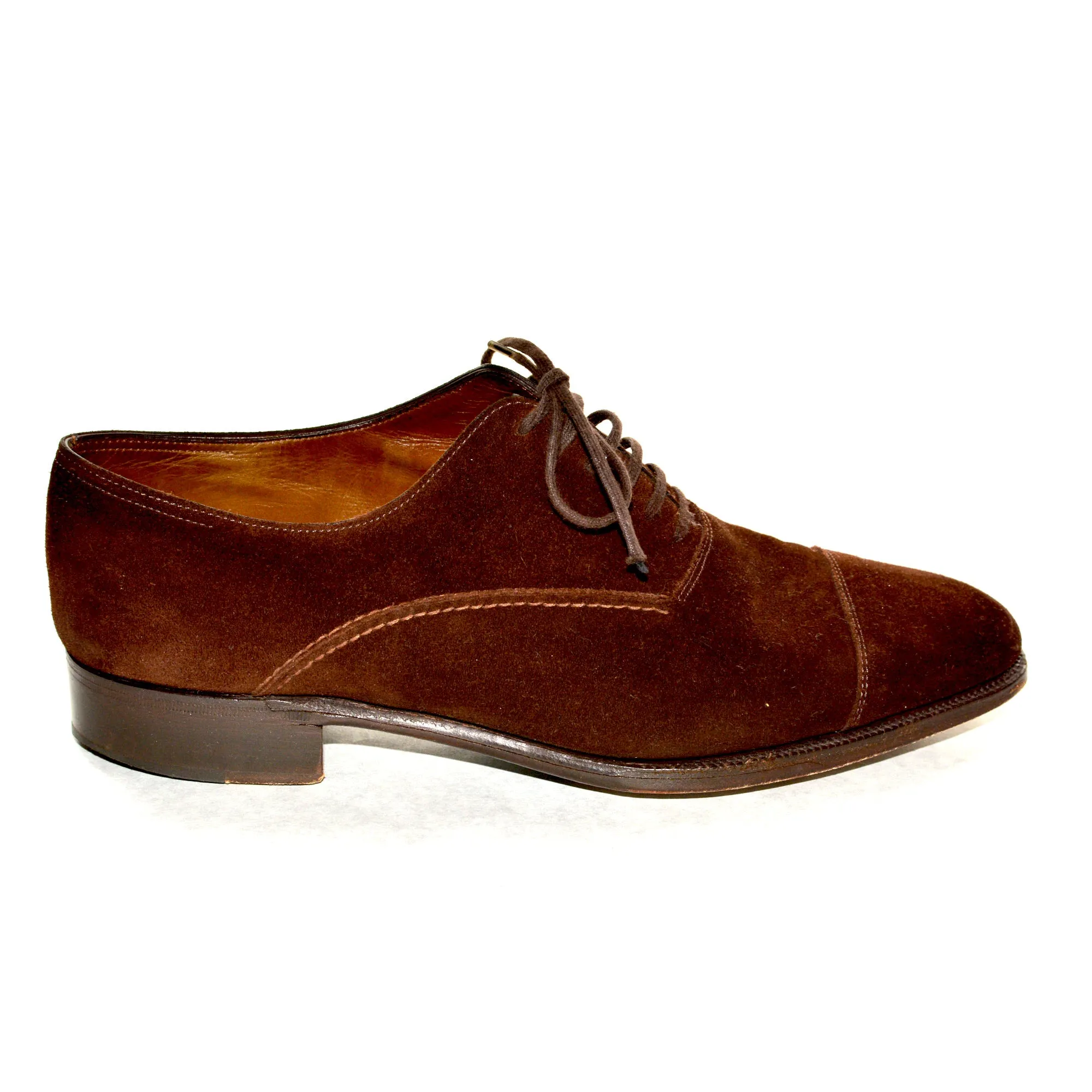 JOHN LOBB "JSaint Crepin 2011" Brown Suede Shoes UK 8.5E US 9.5 Last 8000