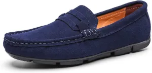 Julymens Men's Suede Leather Penny Loafers Slip-on Casual Driving Shoes
