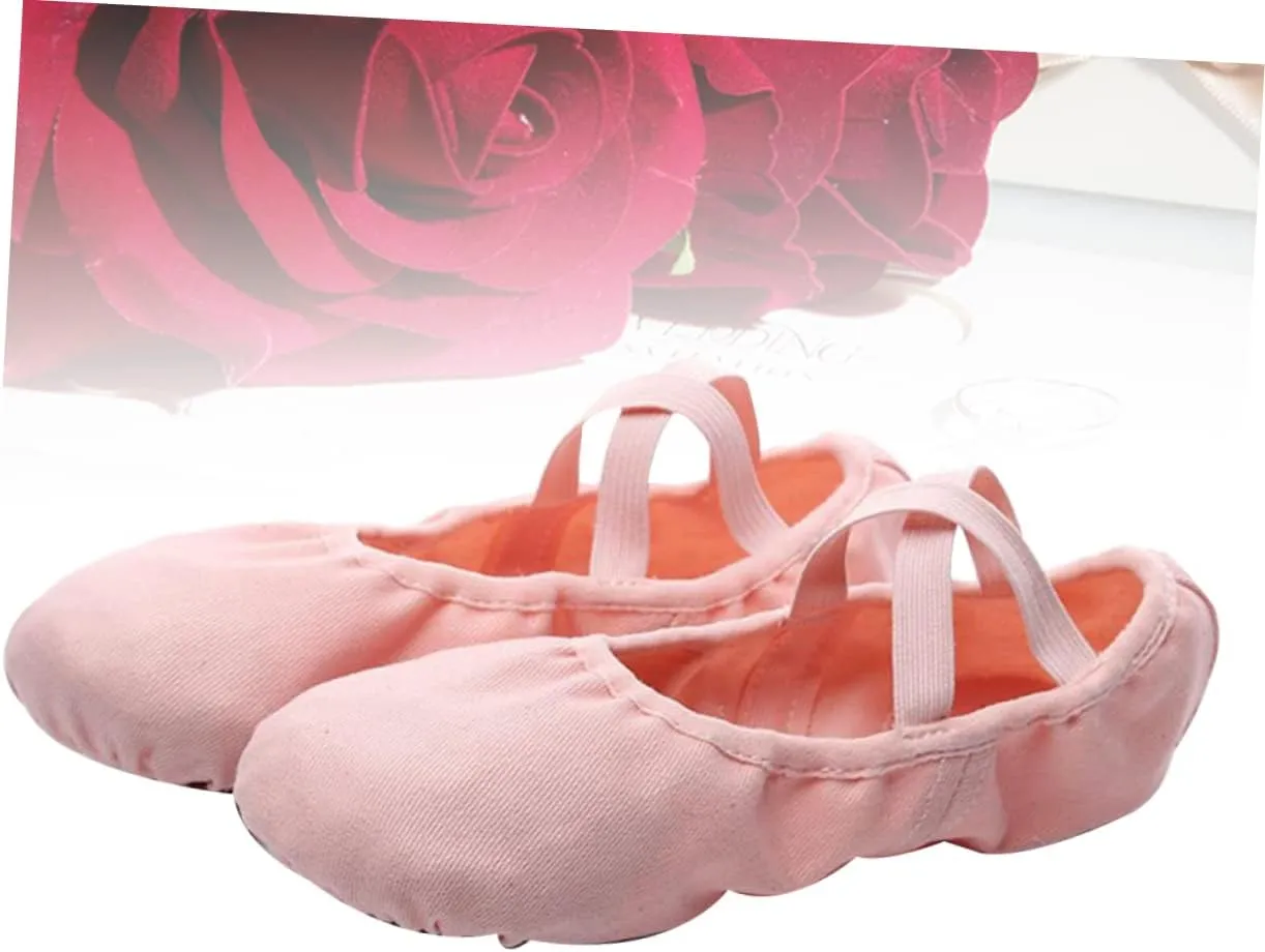 KESYOO Ballet Slipper Ballet Shoes for Women Kids Ballet Shoes Women Flats Shoes Flats Dance Shoes for Girls Canvas Flats for Women Canvas Ballet Shoe Soles Child Latin