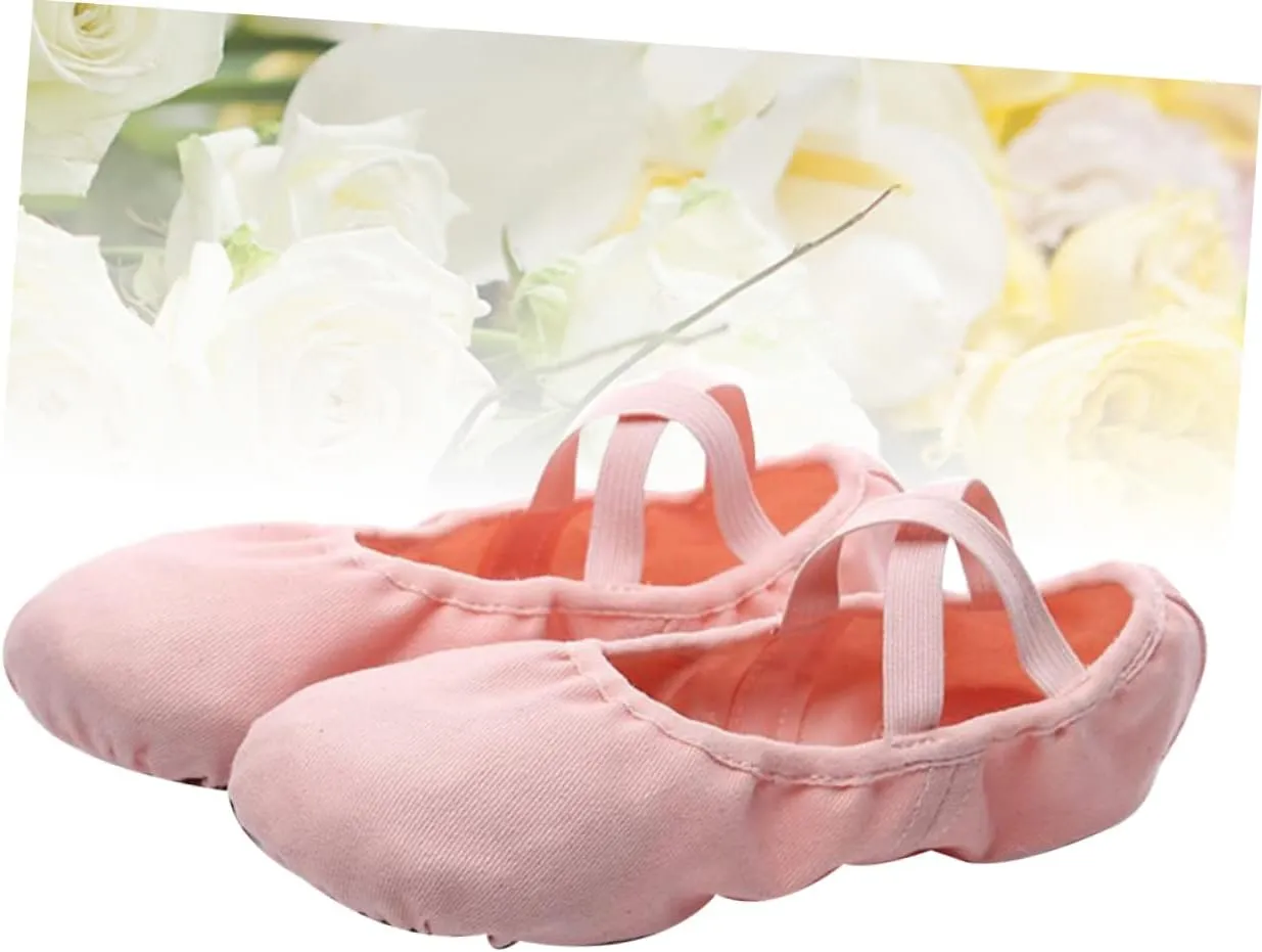 KESYOO Ballet Slipper Ballet Shoes for Women Kids Ballet Shoes Women Flats Shoes Flats Dance Shoes for Girls Canvas Flats for Women Canvas Ballet Shoe Soles Child Latin