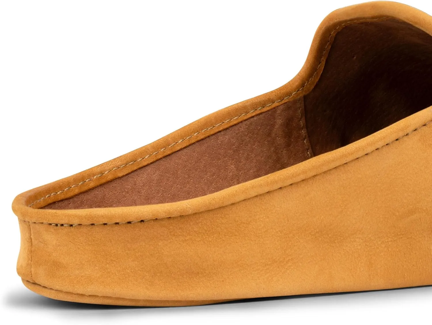 La Leche, Open Heel Moroccan Babouche Slippers, Indoor Slippers, Full Grain Leather, Handmade