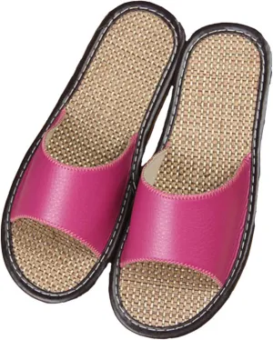 Ladies slippers Summer sandals Straw sandals Indoor slippers Leather slippers