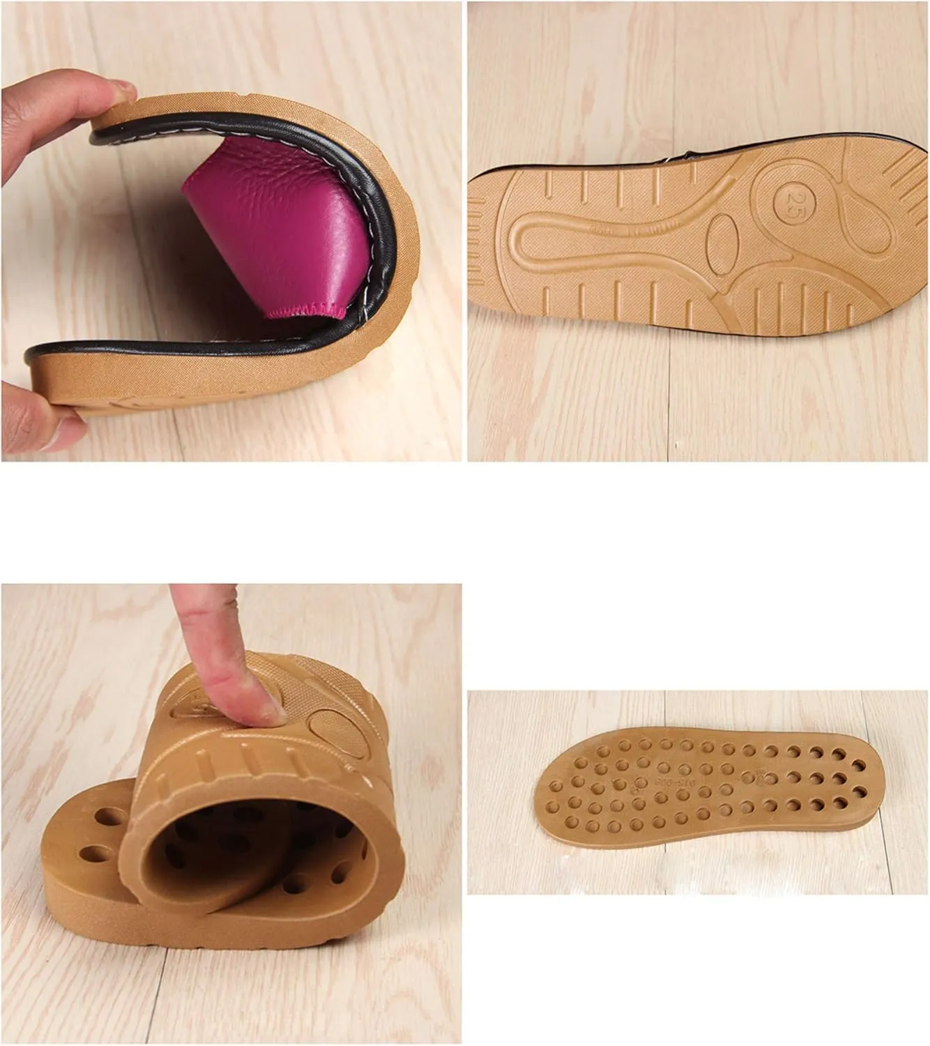 Ladies slippers Summer sandals Straw sandals Indoor slippers Leather slippers
