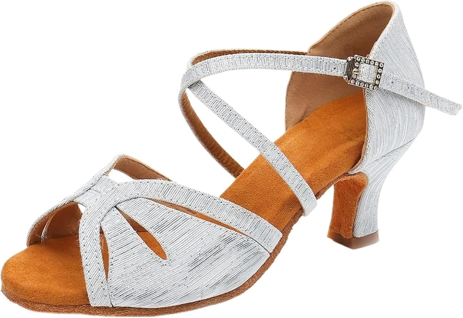 Latin-Dance-Shoes For Women Girls Modern Tango Salsa Ballroom Dancing Shoes Jazz Ladies Practice Dance-Shoes Salsa Heeled Sandal