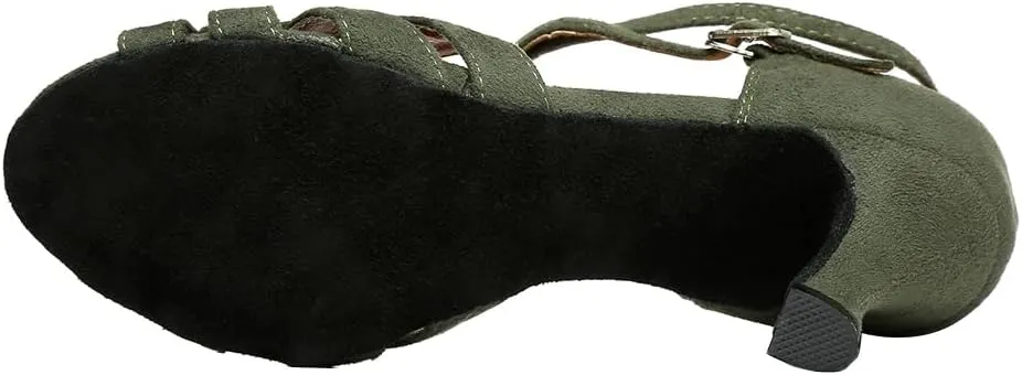 Latin Dance Shoes for Women Salsa Ballroom Dance Heel Performance Dancing Shoes, Model YCL343