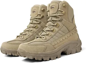 Lightweight Breathable Desert Boots,Military Boots High-top Combat Tactical Boots,Breathable Hiking Waterproof Desert Boots, All Terrain Shoes, for Hiking, Hunting, Working, Walking,39, Sand
