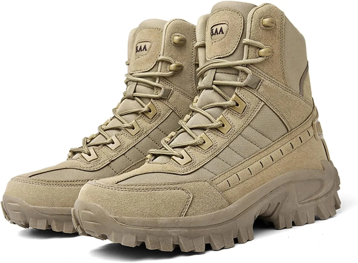 Lightweight Breathable Desert Boots,Military Boots High-top Combat Tactical Boots,Breathable Hiking Waterproof Desert Boots, All Terrain Shoes, for Hiking, Hunting, Working, Walking,39, Sand
