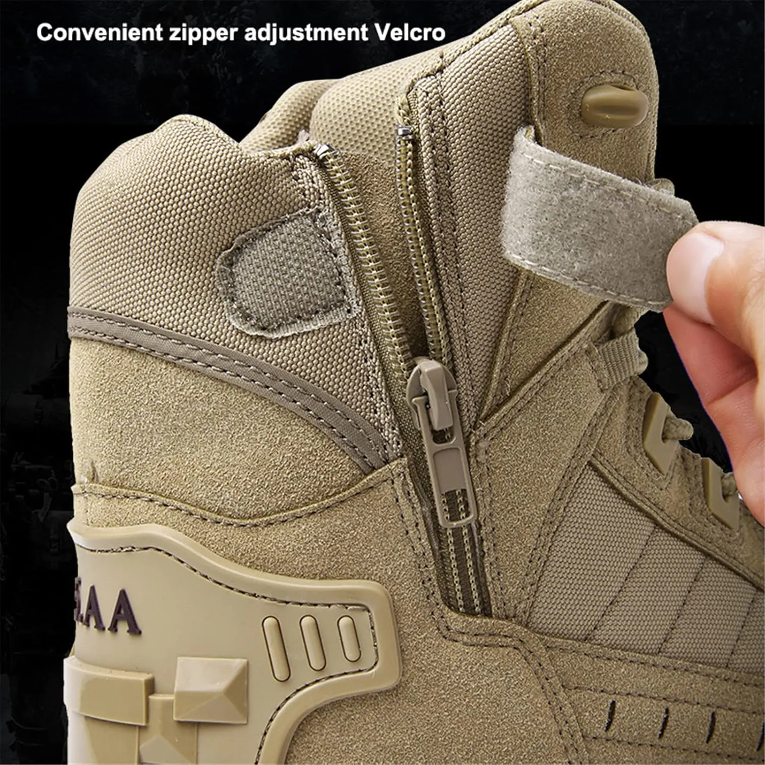 Lightweight Breathable Desert Boots,Military Boots High-top Combat Tactical Boots,Breathable Hiking Waterproof Desert Boots, All Terrain Shoes, for Hiking, Hunting, Working, Walking,39, Sand