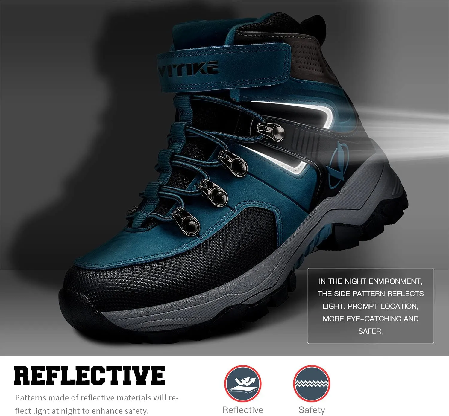 Littleplum Boys Snow Boots Winter Warm Booties Antiskid Hiking Outdoor Shoes Ankle Boots for Kids