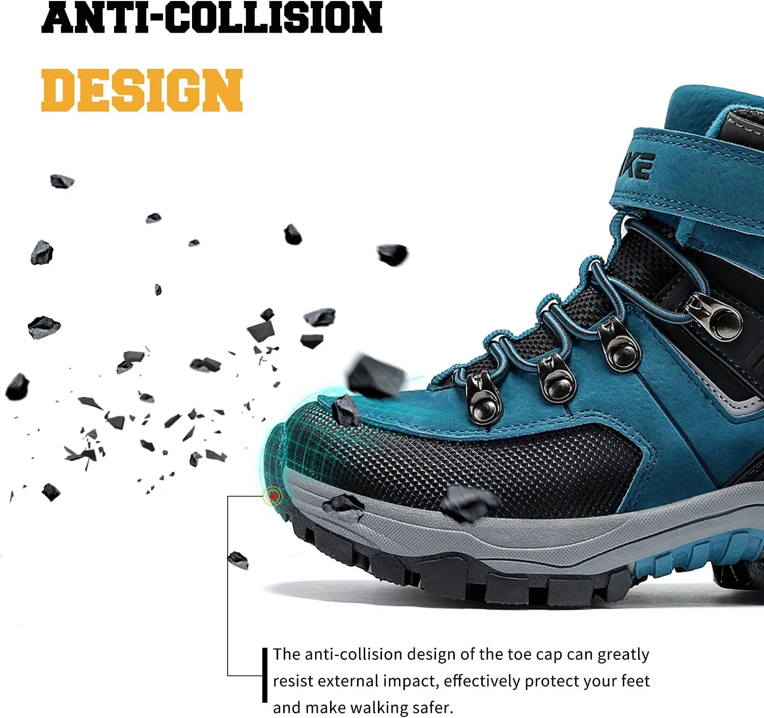 Littleplum Boys Snow Boots Winter Warm Booties Antiskid Hiking Outdoor Shoes Ankle Boots for Kids