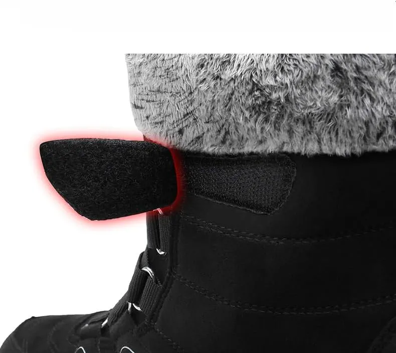 Men Winter Snow Boots Water Resistant Warm Fur Lined Anti Slip Mid-Calf Waterproof Casual Lightweight Hiking Outdoor Trekking Boot