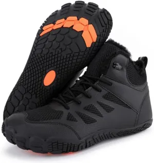 Men Winter Snow Boots Water Resistant Warm Fur Lined Anti Slip Work Ankle Shoes Casual Ankle Sneakers Lightweight Hiking Outdoor Trekking Boot